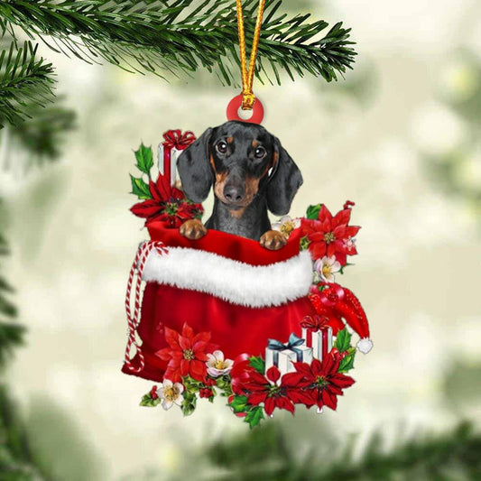 Dachshund 2 In Gift Bag Christmas Ornament for Dog Lovers Made by Acrylic OO3030