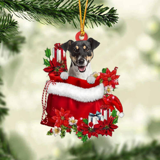 Jack Russell Terrier In Gift Bag Christmas Ornament for Dog Lovers Made by Acrylic OO3025