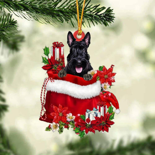 Scottish Terrier In Gift Bag Christmas Ornament for Dog Lovers Made by Acrylic OO2999