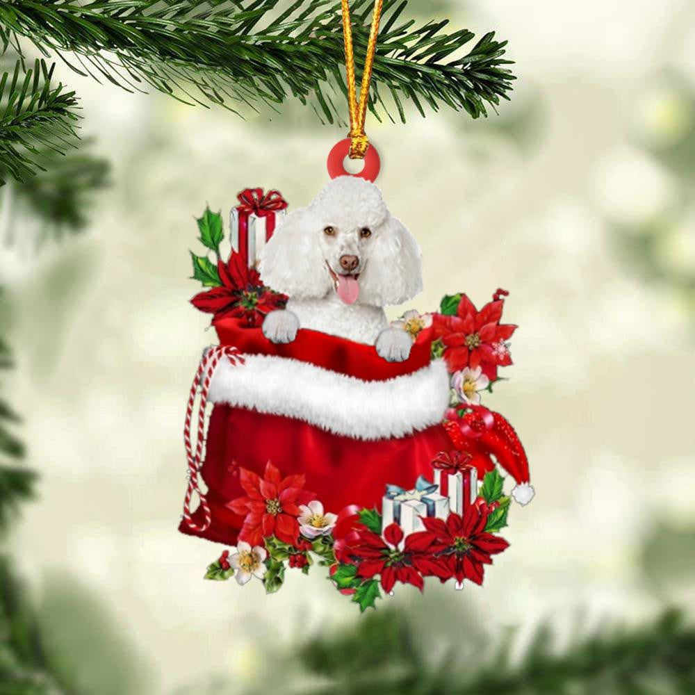 Poodle 2 In Gift Bag Christmas Ornament for Dog Lovers Made by Acrylic OO3006