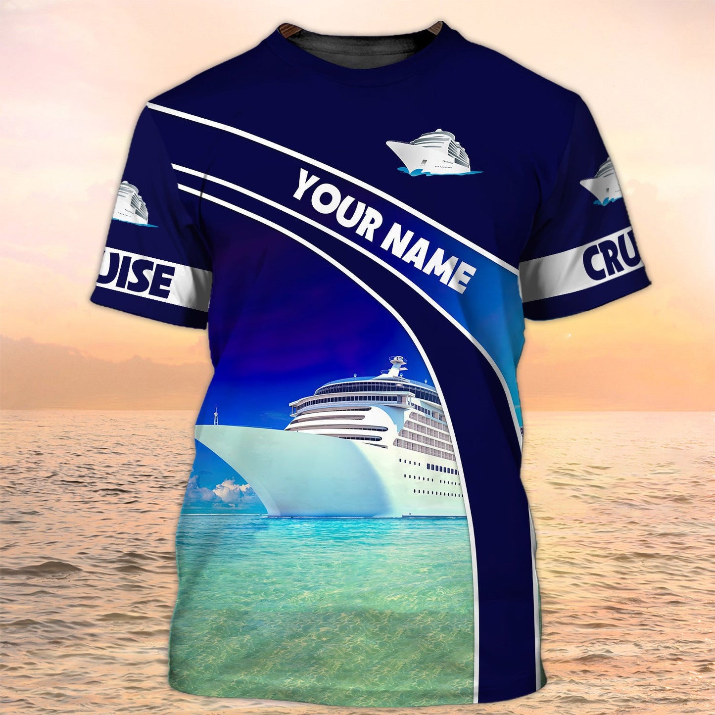 Personalized Name Cruise T Shirts Funny, 3D All Over Printed Cruise Ship T Shirts For Him Her TO2158