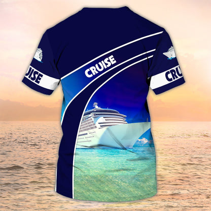 Personalized Name Cruise T Shirts Funny, 3D All Over Printed Cruise Ship T Shirts For Him Her TO2158