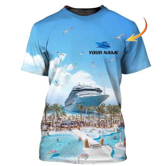Custom Name Cruise Tshirts For Family, Cruise Tee shirts 3D All Over Print For Summer Trip TO2160
