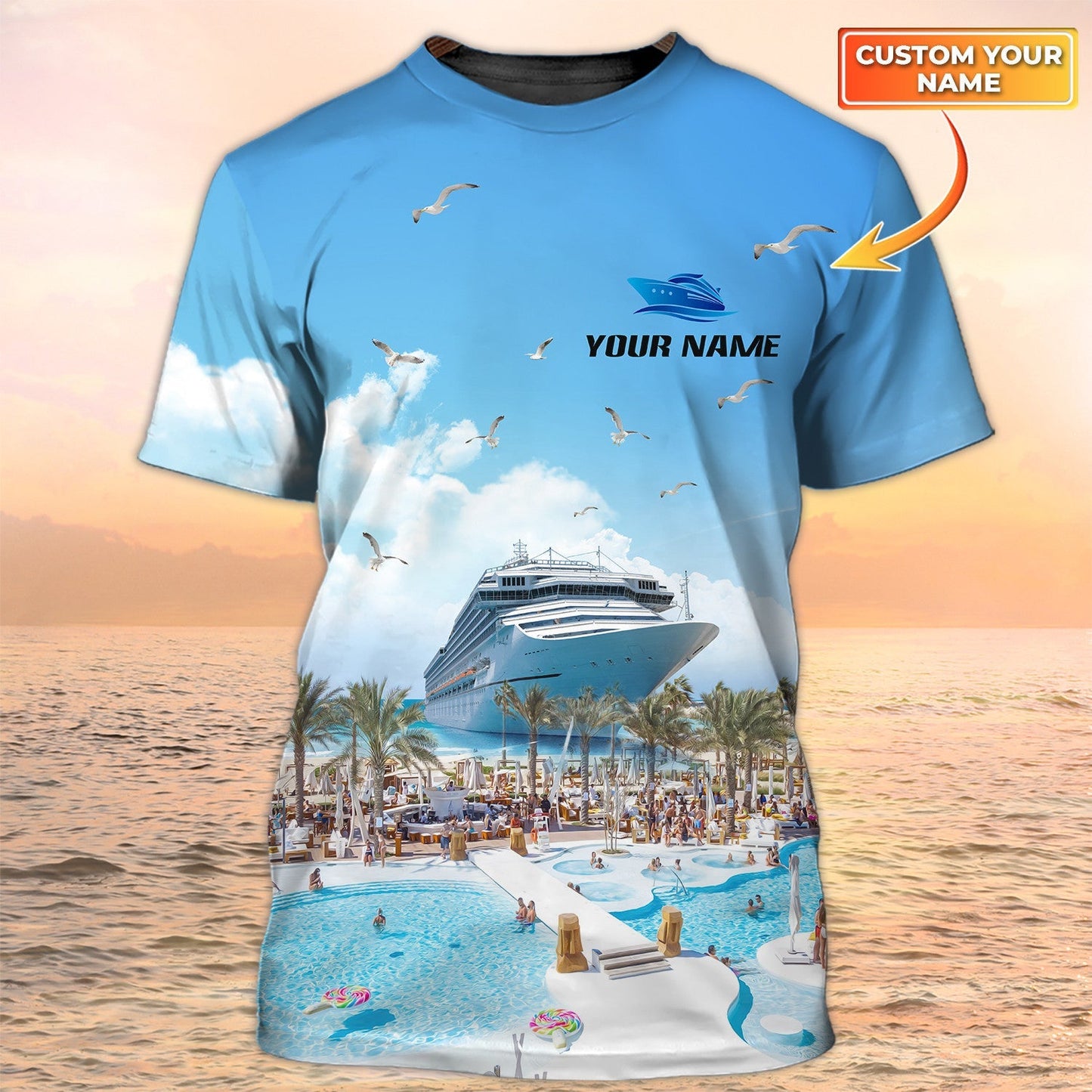 Custom Name Cruise Tshirts For Family, Cruise Tee shirts 3D All Over Print For Summer Trip TO2160