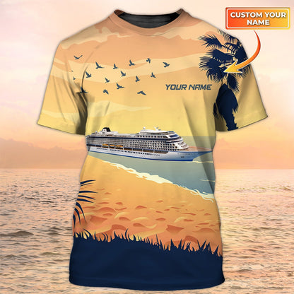 Custom Cruise Tshirts For Husband Wife, Cruise Lines 3D Tee Shirt, Summer Trip Cruise Clothing TO2164