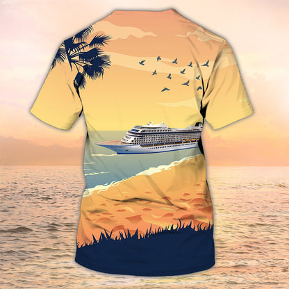Custom Cruise Tshirts For Husband Wife, Cruise Lines 3D Tee Shirt, Summer Trip Cruise Clothing TO2164