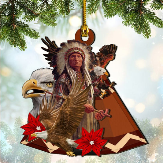 Customized Native American Acrylic Ornament for Tree Decor OO2930
