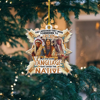 Customized Native American Acrylic Ornament for Tree Decor OO2930