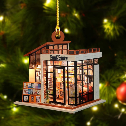 Love Book Flat Acrylic Christmas Ornament for Book Lovers OO2927