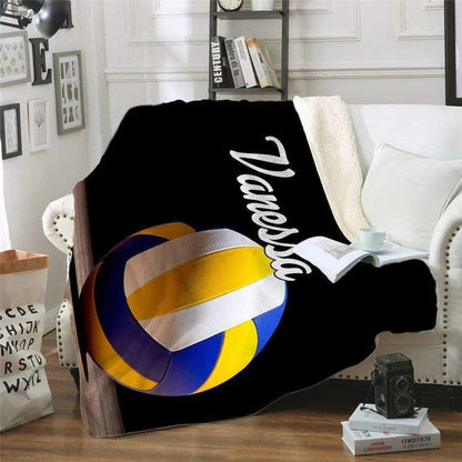 Personalized Volleyball Blanket - Custom Name and Number Volleyball Players Blanket for Daughter BD0008