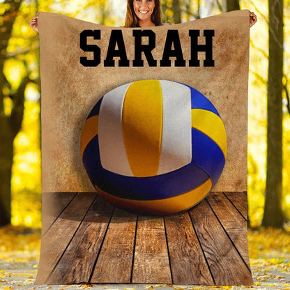 Personalized Volleyball Blanket - Custom Name and Number Volleyball Players Blanket for Daughter BD0008