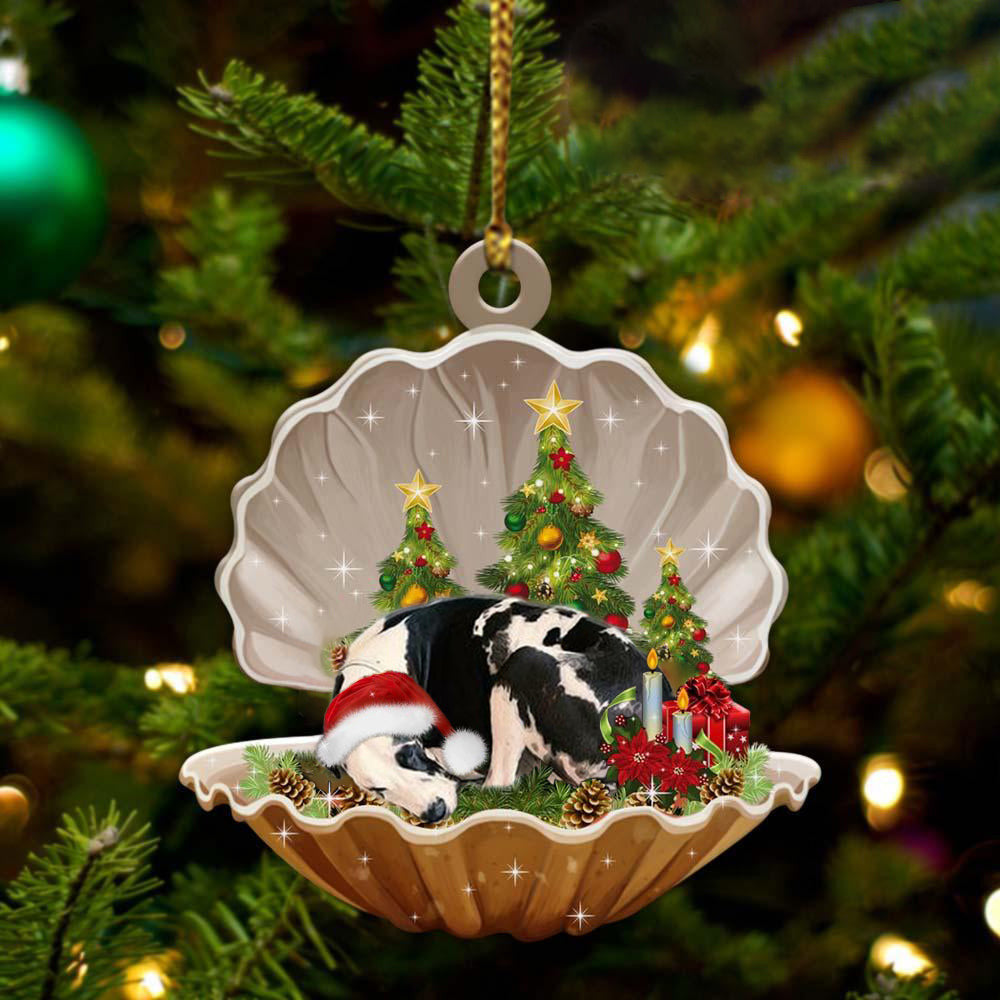 Great Dane3 Sleeping in Pearl Dog Christmas Ornament Flat Acrylic OO2811