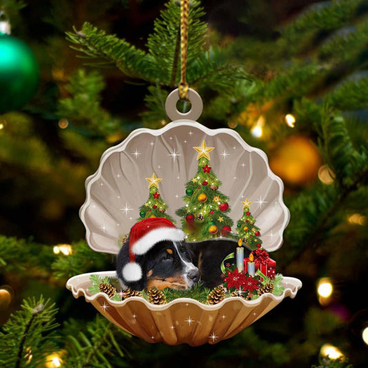Bernese Mountain Dog3 Sleeping in Pearl Dog Christmas Ornament Flat Acrylic OO2789