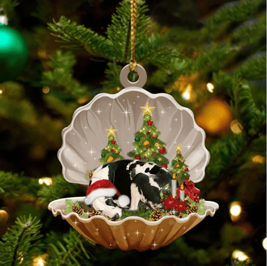 Great Dane3 Sleeping in Pearl Dog Christmas Ornament Flat Acrylic OO2709