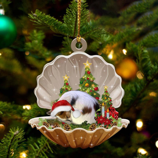 Papillon Sleeping in Pearl Dog Christmas Ornament Flat Acrylic OO2691