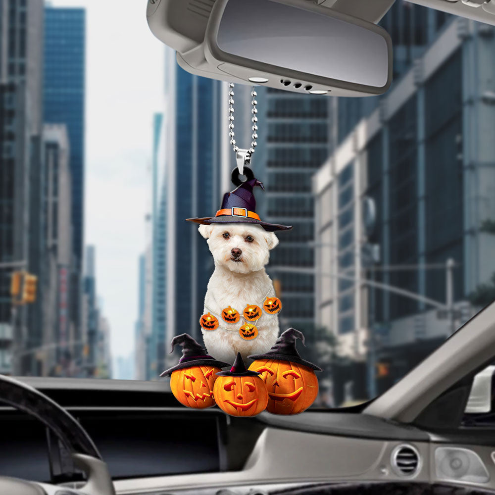 Mastiff Halloween Pumpkin Scary Car Ornament OO1314