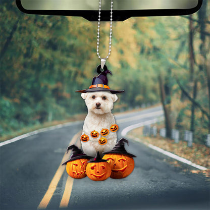Mastiff Halloween Pumpkin Scary Car Ornament OO1314