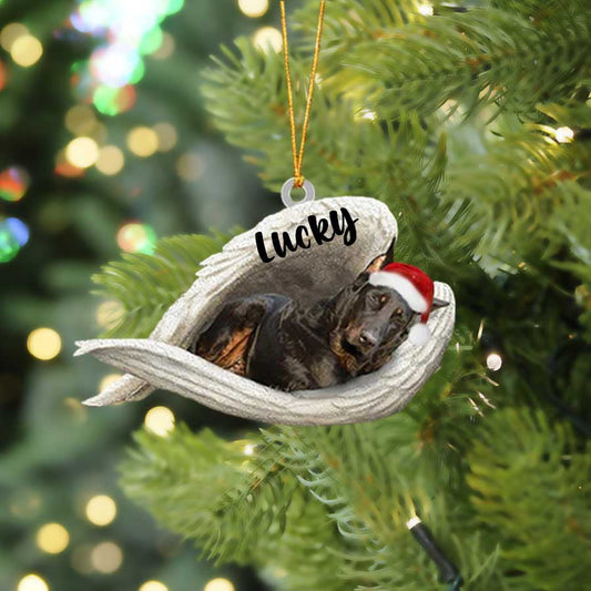 Beauceron Sleeping Angel Christmas Flat Acrylic Dog Ornament Memorial Dog Gift OO2580