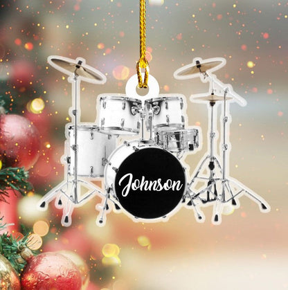 Personalized Bass Drum Instrument Custom Shaped Flat Acrylic Ornament OO2464