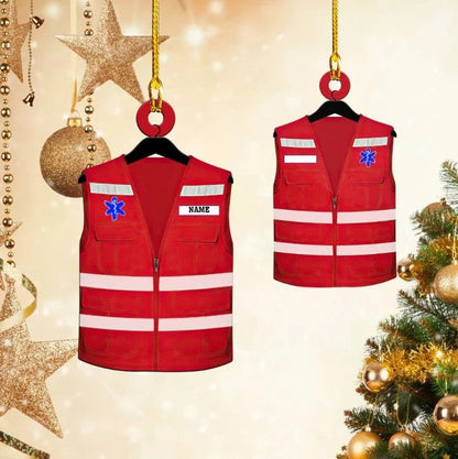 Personalized EMT Paramedical Uniform Custom Shaped Flat Acrylic Ornament OO2462