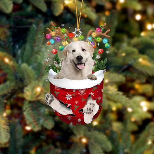 Great Pyrenees 2 In Snow Pocket Christmas Ornament Flat Acrylic Dog Ornament OO2374