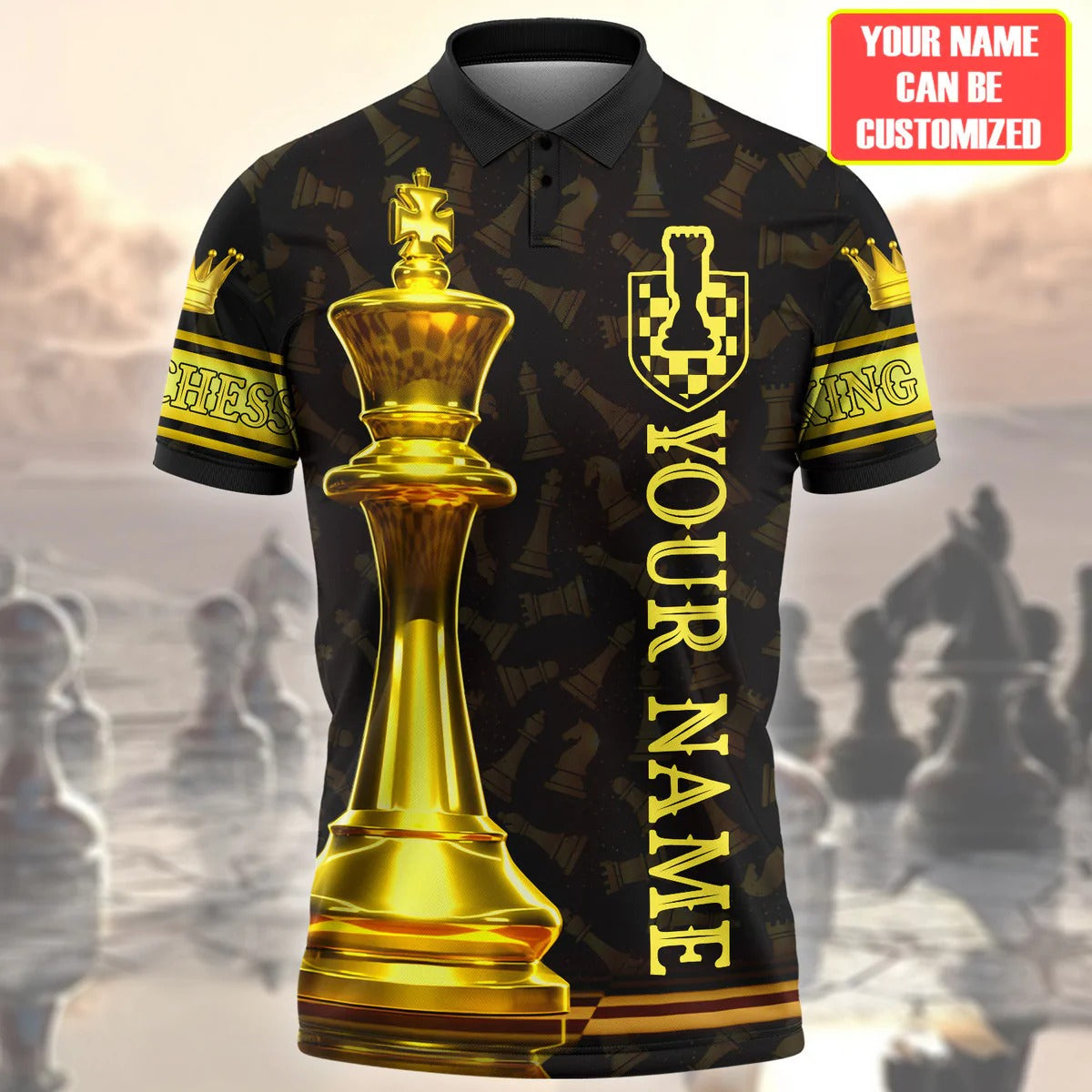 Custom Men Polo Shirt For Chess Player, Chess Shirt Men, Chess Team Uniform SO1065