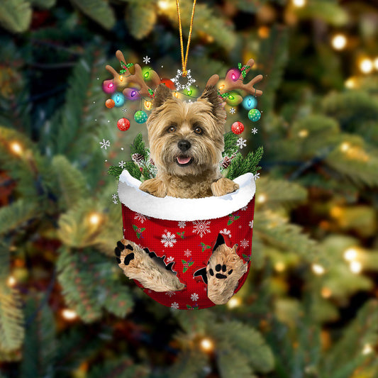 Cairn Terrier 1 In Snow Pocket Christmas Ornament Flat Acrylic Dog Ornament OO2170