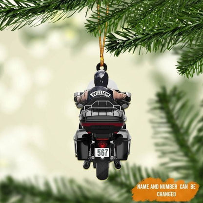 Personalized Biker Ultra Limited Motorcycle Ornament, Flat Acrylic Biker Ornament for Men OO1975