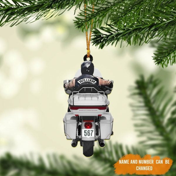 Personalized Biker Ultra Limited Motorcycle Ornament, Flat Acrylic Biker Ornament for Men OO1975