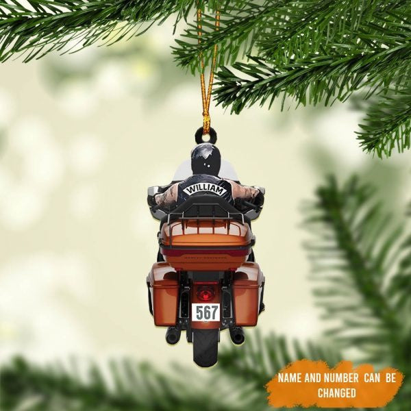 Personalized Biker Ultra Limited Motorcycle Ornament, Flat Acrylic Biker Ornament for Men OO1975