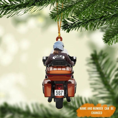 Personalized Biker Women Ultra Limited Motorcycle Woman Ornament Made by Acrylic OO1974