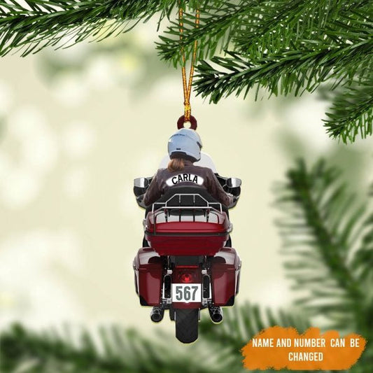 Personalized Biker Women Ultra Limited Motorcycle Woman Ornament Made by Acrylic OO1974