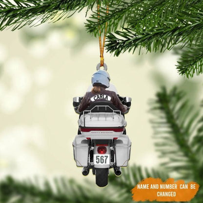 Personalized Biker Women Ultra Limited Motorcycle Woman Ornament Made by Acrylic OO1974