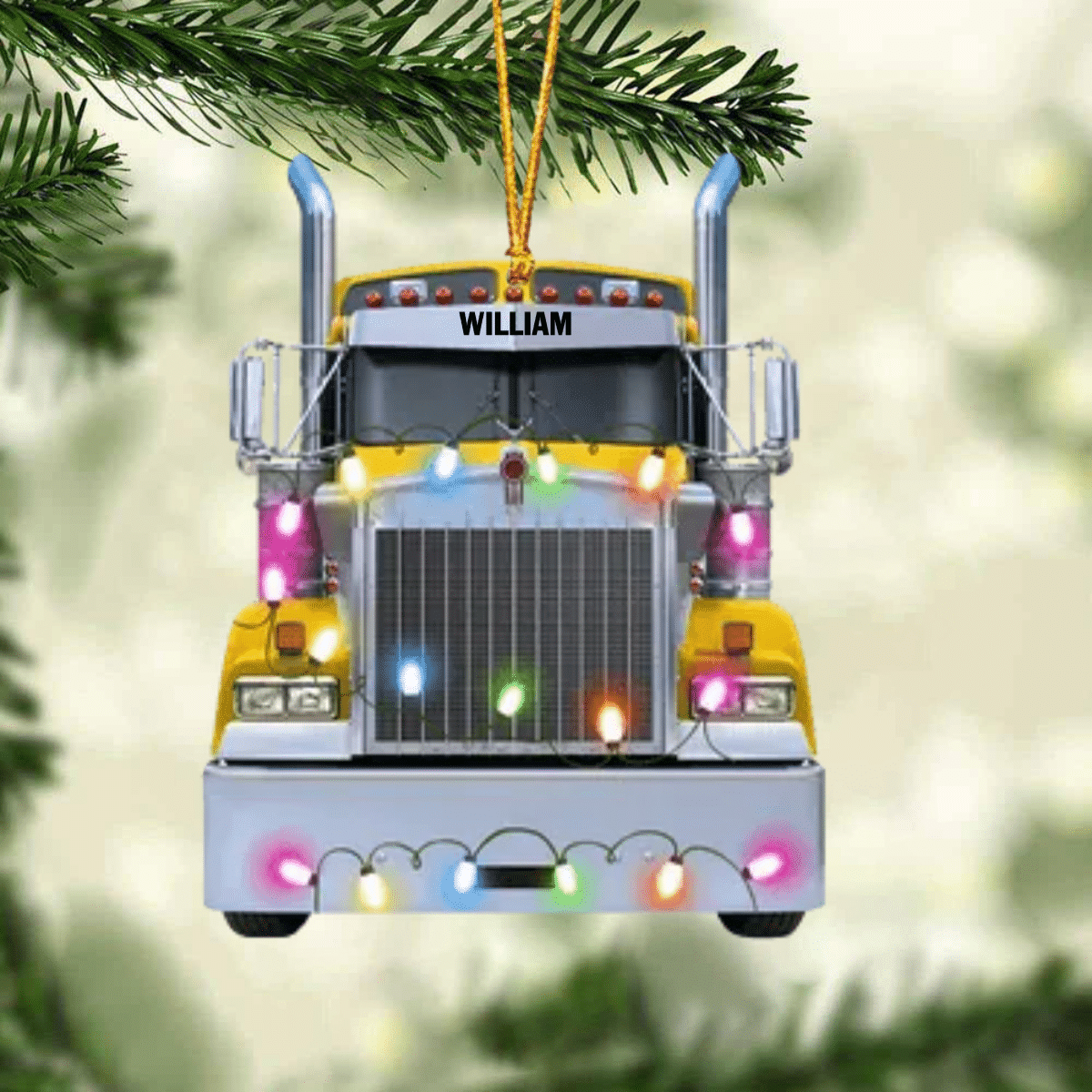 Truck Christmas Ornament, Personalized Christmas Ornament - Christmas Gift For Truck Driver OO1969
