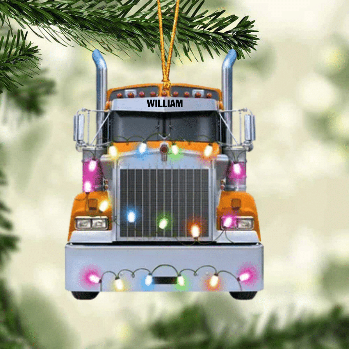 Truck Christmas Ornament, Personalized Christmas Ornament - Christmas Gift For Truck Driver OO1969