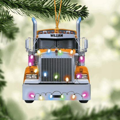 Truck Christmas Ornament, Personalized Christmas Ornament - Christmas Gift For Truck Driver OO1969