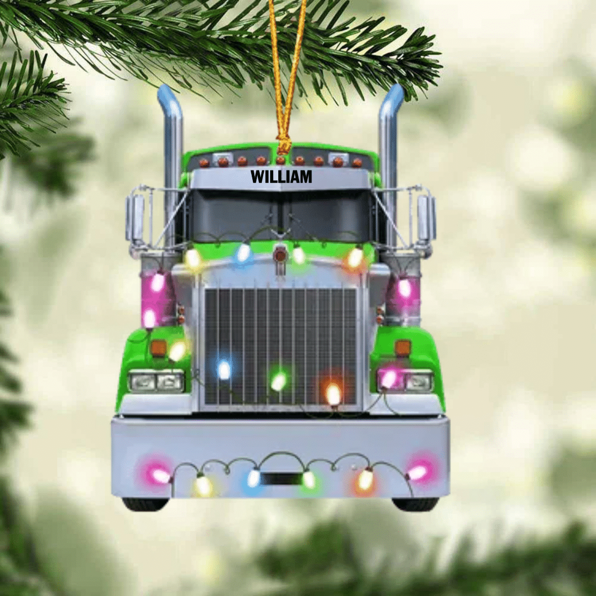 Truck Christmas Ornament, Personalized Christmas Ornament - Christmas Gift For Truck Driver OO1969