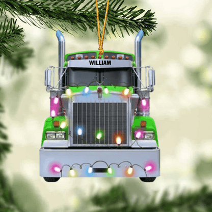 Truck Christmas Ornament, Personalized Christmas Ornament - Christmas Gift For Truck Driver OO1969