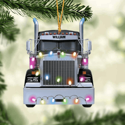 Truck Christmas Ornament, Personalized Christmas Ornament - Christmas Gift For Truck Driver OO1969