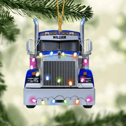 Truck Christmas Ornament, Personalized Christmas Ornament - Christmas Gift For Truck Driver OO1969