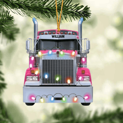 Truck Christmas Ornament, Personalized Christmas Ornament - Christmas Gift For Truck Driver OO1969