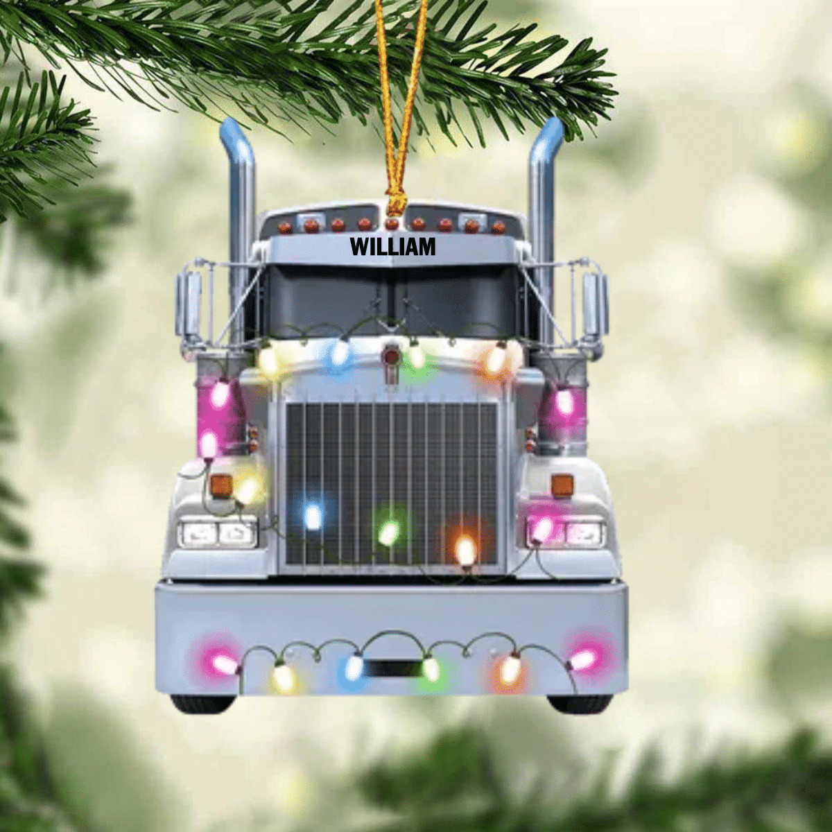 Truck Christmas Ornament, Personalized Christmas Ornament - Christmas Gift For Truck Driver OO1969