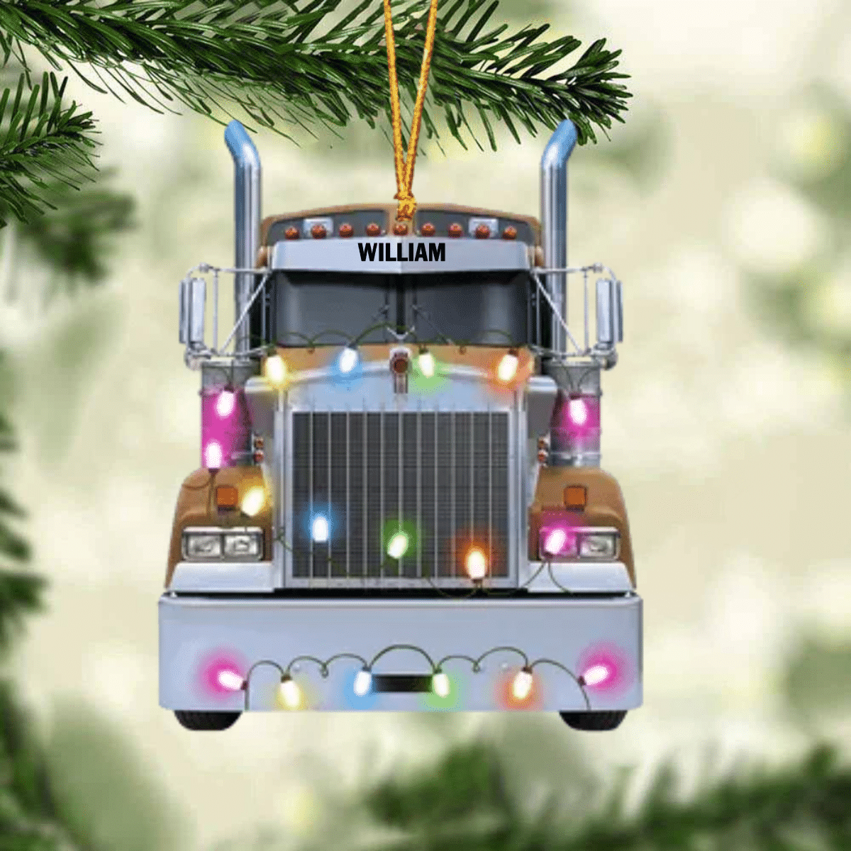 Truck Christmas Ornament, Personalized Christmas Ornament - Christmas Gift For Truck Driver OO1969
