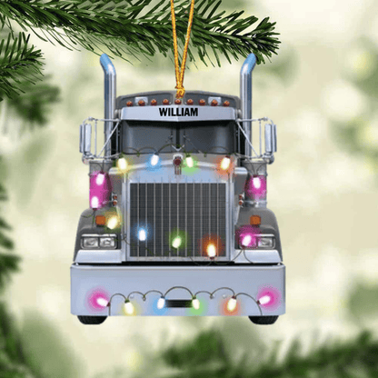 Truck Christmas Ornament, Personalized Christmas Ornament - Christmas Gift For Truck Driver OO1969