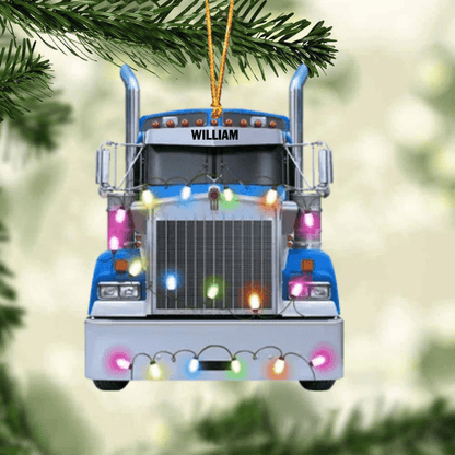 Truck Christmas Ornament, Personalized Christmas Ornament - Christmas Gift For Truck Driver OO1969