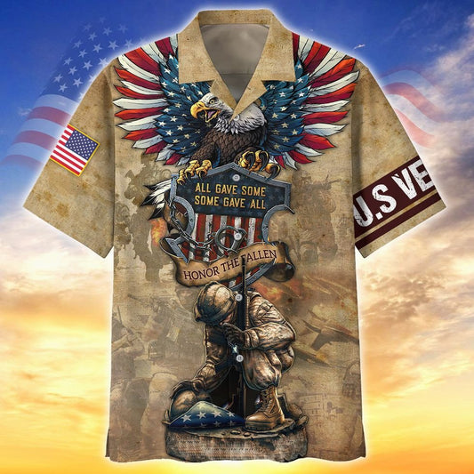 U.S Veteran All Gave Some Some Gave All 3D Print Hawaiian Shirt, Veteran Apparel TO2746