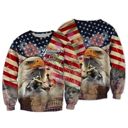 The 4Th Of July Veteran 3D Hawaii Shirt, Patriotic Veteran Clothing TO2743