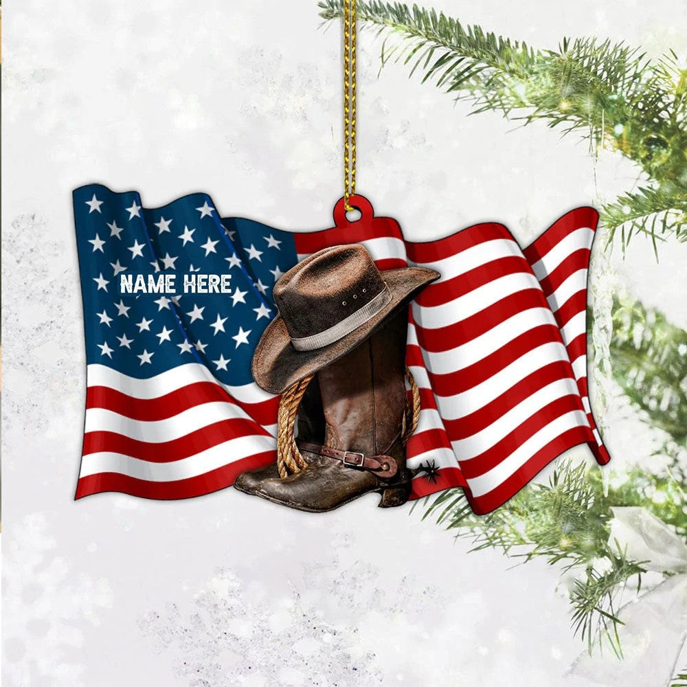 4 Pcs Cowboy Boots Hanging Ornament For Christmas Tree, Cowboy