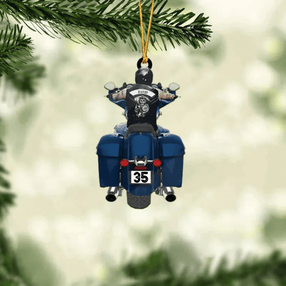 Personalized Colorful Biker Street Glide Road Glide Motorcycle Ornament Flat Acrylic Biker Man Ornament OO1979