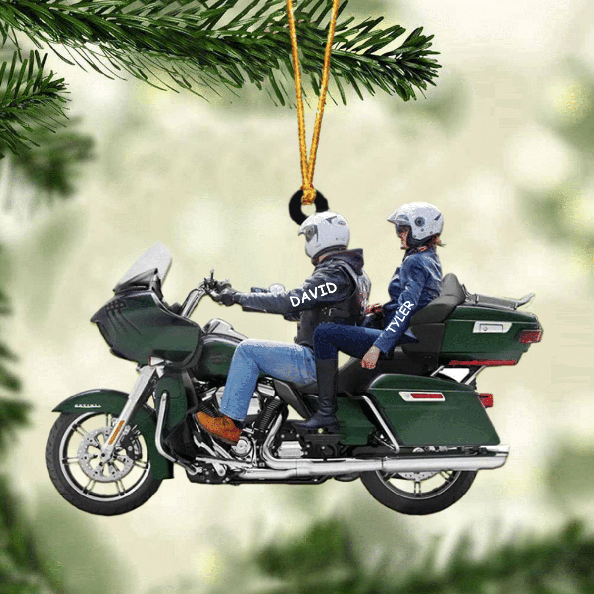 2024 New Release Personalized Biker Couple Ultra Limited Motorcycle Ornament SO0786